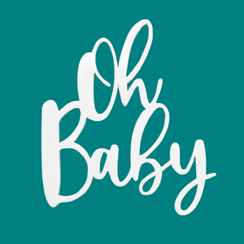 Sweet Cartel Oh Baby cupcake charm - White