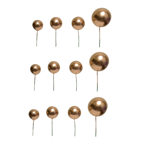 Cake Ball Toppers Gold