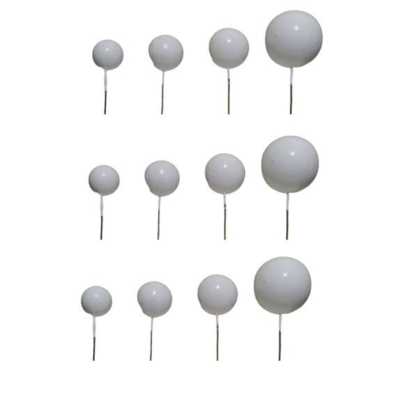 Cake Ball Toppers White