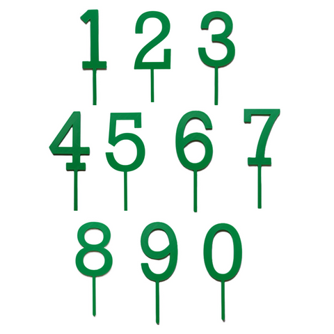 Green Number cake topper