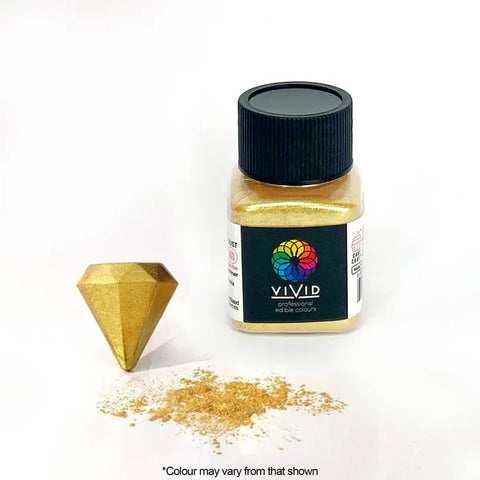 Vivid Super Gold Edible Metallic Shimmer Dust 10g