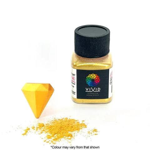 Vivid Super Gold Edible Metallic Lustre Dust 10g