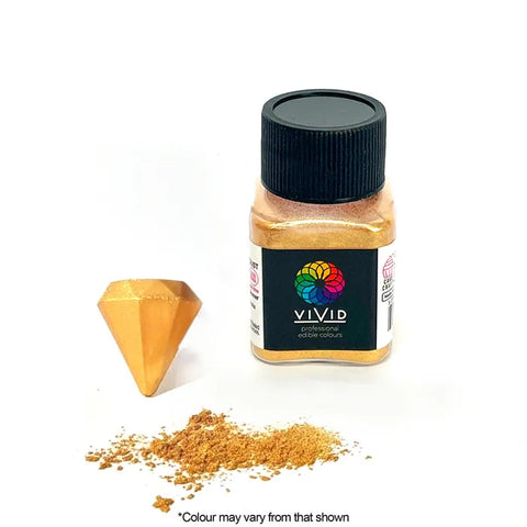 Vivid Warm Gold Edible Metallic Lustre Dust 10g
