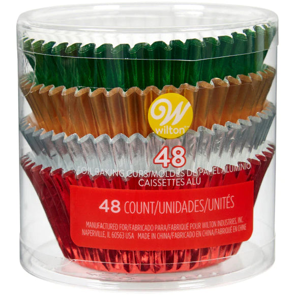 Wilton Christmas Foil Cupcake Baking Cups (48 pack)
