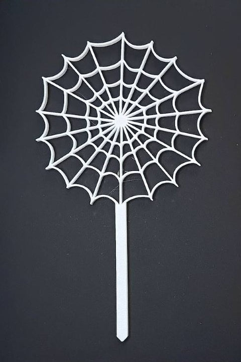 White Spider Web cake topper