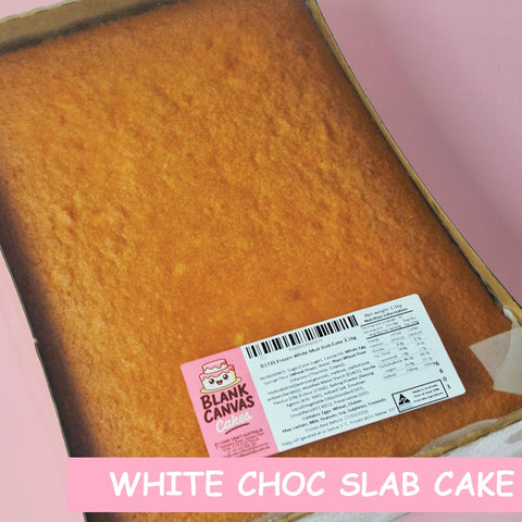 Blank Canvas Undecorated White Chocolate Mud slab cake 30x40cm