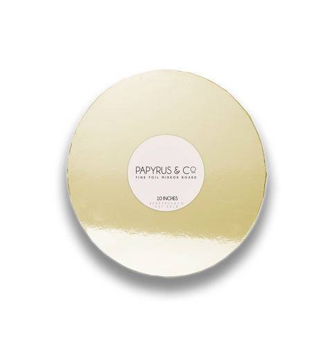 Gold Mirror Round Cake Board 25cm / 10 inch