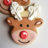 Ann Clark Reindeer Head cookie cutter by Flour Box Bakery 9.5cm