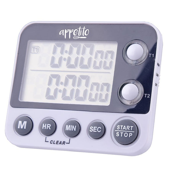 Appetito Dual Digital Timer - 100 hours