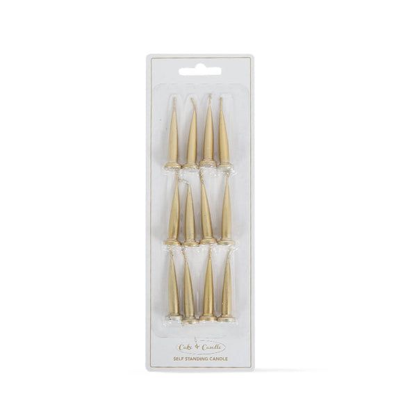 Bullet Candles - Gold (12 pack)