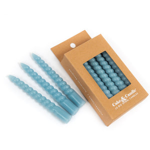 Blue Large Spiral Candles 10cm (Pack of 10)