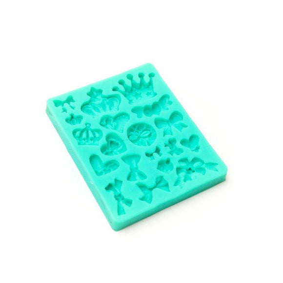 Bows, Hearts & Crowns Silicone Mould