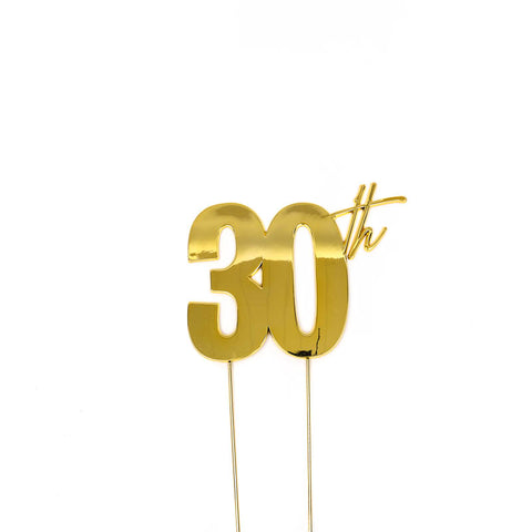 GOLD Metal Cake Topper - 30th