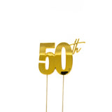 GOLD Metal Cake Topper - 50th