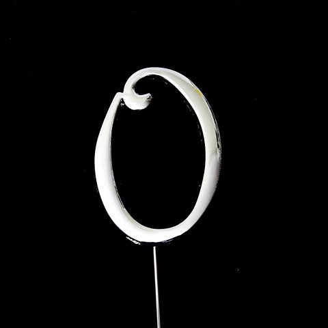 Silver Number Cake Topper (7cm)