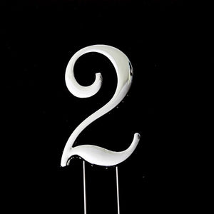 Silver Number Cake Topper (7cm)