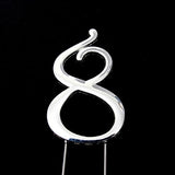 Silver Number Cake Topper (7cm)