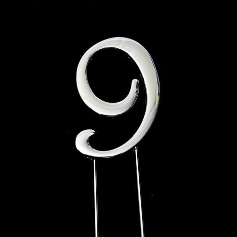 Silver Number Cake Topper (7cm)