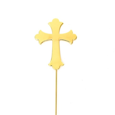 Gold Cross Cake Topper 7cm