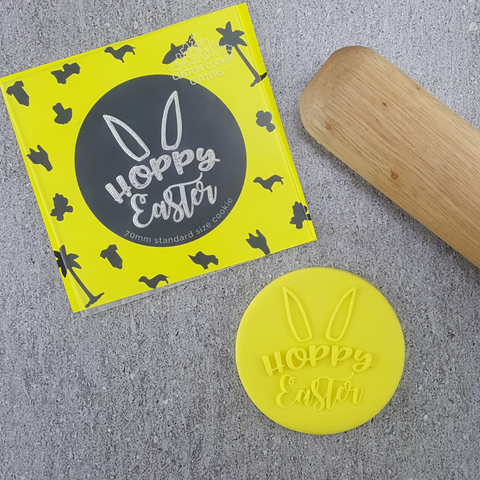 Custom Cookie Cutters HOPPY EASTER debosser