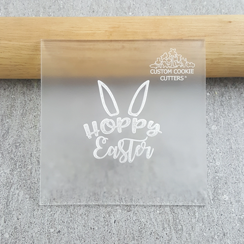 Custom Cookie Cutters HOPPY EASTER debosser