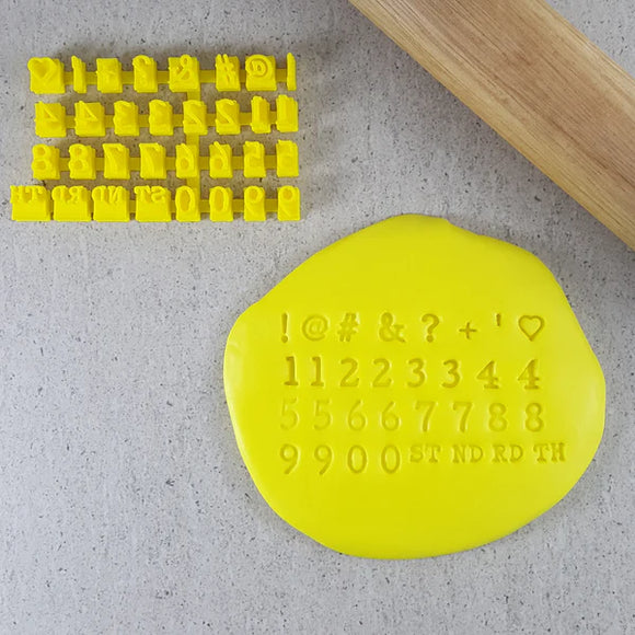 Custom Cookie Cutters Typewriter Letter Stamps - Number & Punctuation