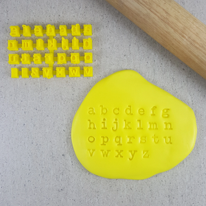 Custom Cookie Cutters Typewriter Letter Stamps - Lowercase