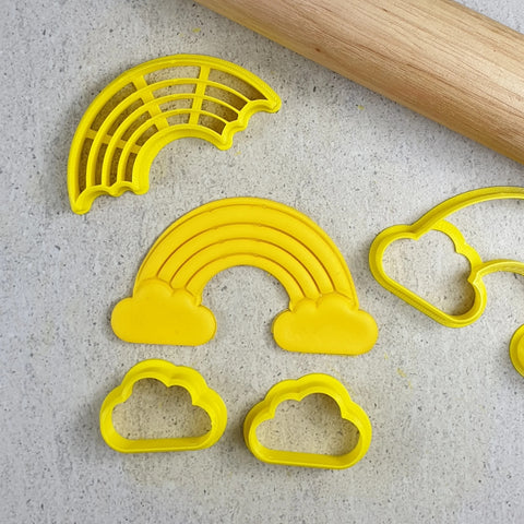 Rainbow Cookie / Biscuit embosser & cutter set