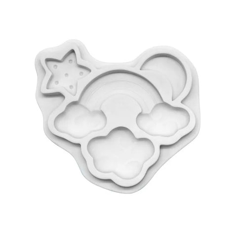 Rainbow Cloud Moon Star Silicone Mould