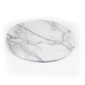 White Marble Effect Round Cake Board 20cm (8 inch)