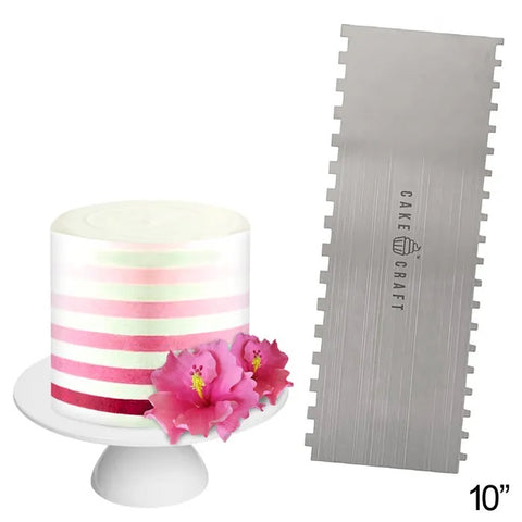 Cake Craft Buttercream Scraper Comb - Thin Stripes