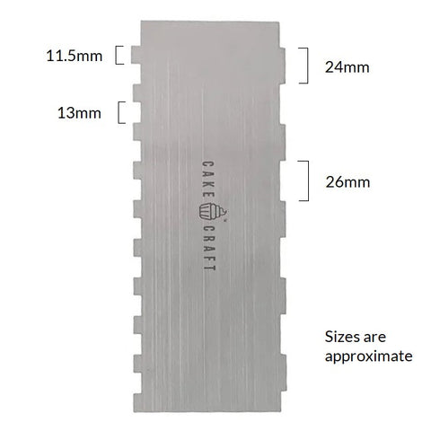 Cake Craft Buttercream Scraper Comb - Thick Stripes