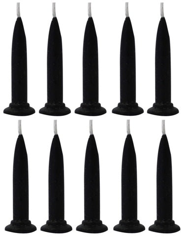 Black Bullet Candles - set of 10