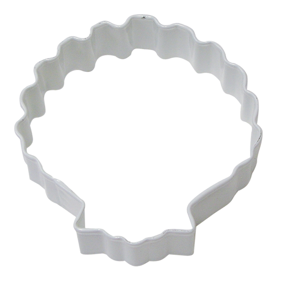 White Seashell cookie cutter 8cm