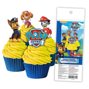 PAW PATROL Edible Wafer Paper Cupcake Toppers - 16 pack