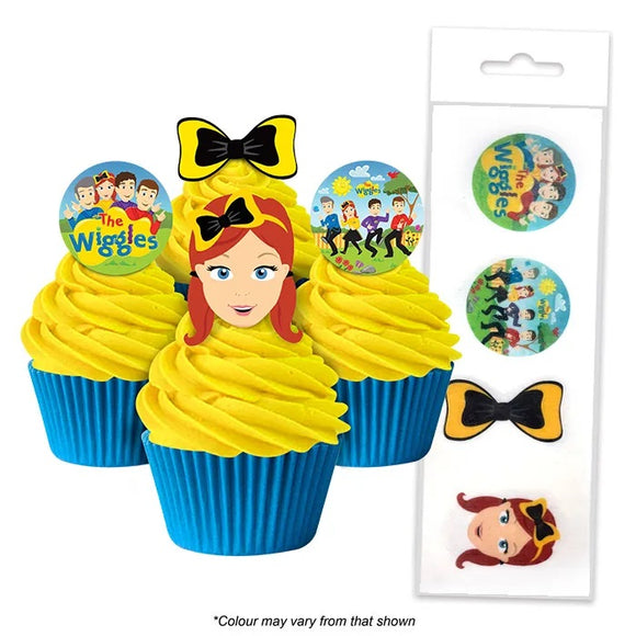 THE WIGGLES Edible Wafer Paper Cupcake Toppers - 16 pack