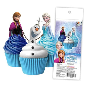 FROZEN Edible Wafer Paper Cupcake Toppers - 16 pack