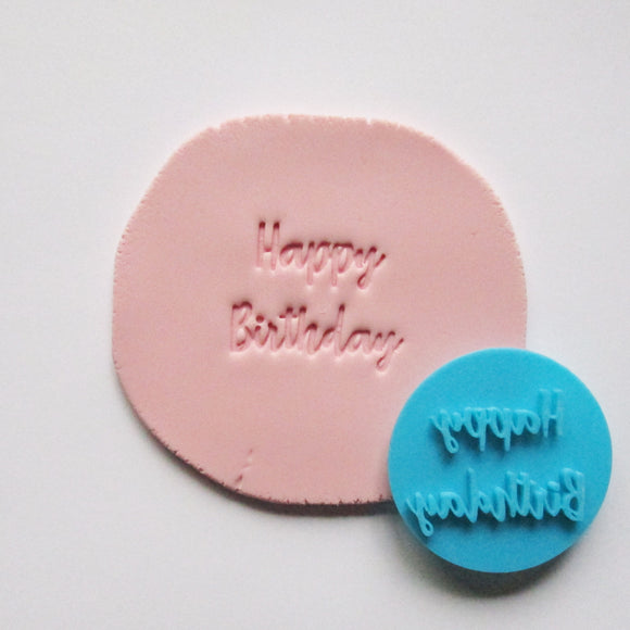 HAPPY BIRTHDAY fondant embosser / cookie stamp