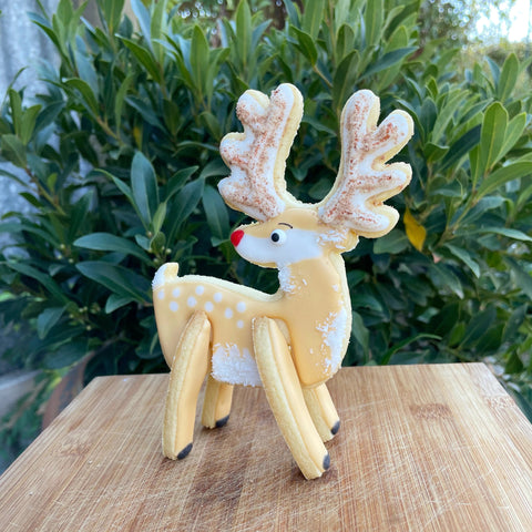 Hattie & Mouse Reindeer 3D standing cookie cutter