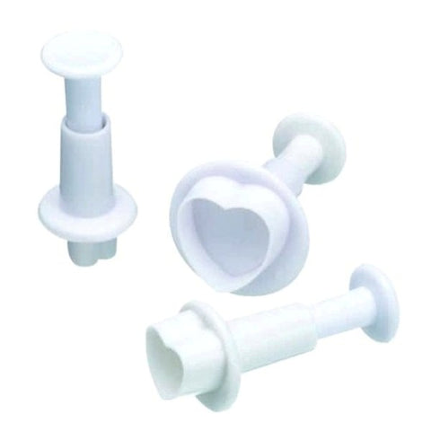 Mondo Heart Fondant Plunger Cutter Set of 3