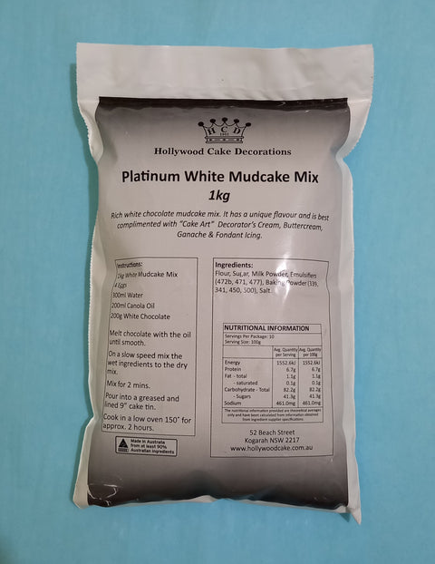 Platinum White Chocolate Mud Cake Mix 1kg