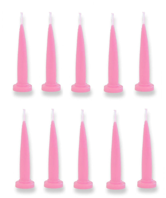 Light Pink Bullet Candles - set of 10