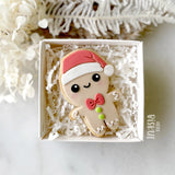 Little Biskut Gingerbread Man with Santa Hat cutter & debosser set