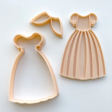 Little Biskut Princess Dress cutter & embosser set