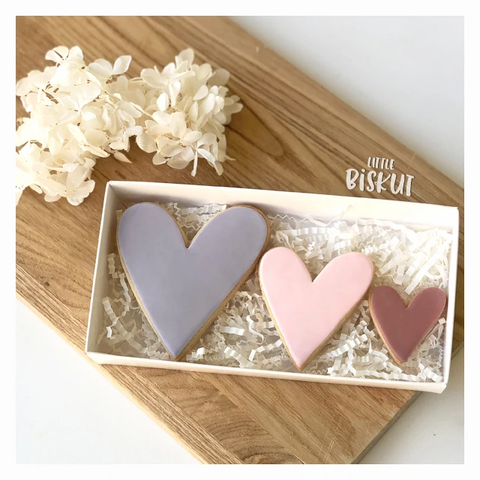 Little Biskut Heart Cutter Triple Cutter Set