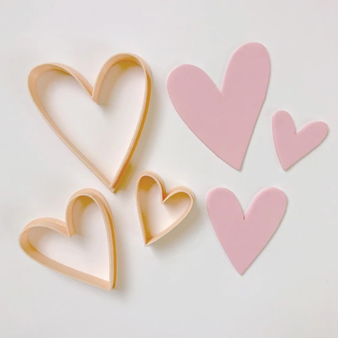 Little Biskut Heart Cutter Triple Cutter Set