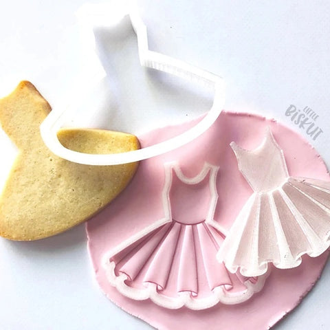 Little Biskut Tutu cutter & embosser set