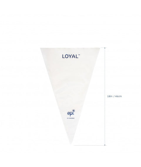 Loyal Clear Degradable Disposable 46cm / 18 inch Piping Bags (Pack of 100)