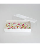 Biscuit Box Rectangle with Clear Lid 22x11cm (9x4.5x1.5 inch) - 10 pack