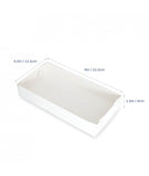 Biscuit Box Rectangle with Clear Lid 22x11cm (9x4.5x1.5 inch)